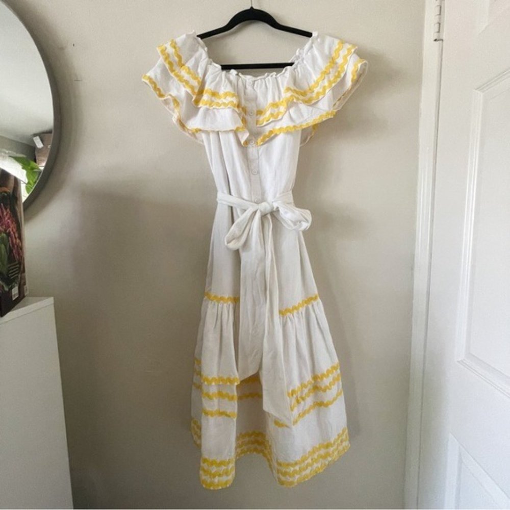 Lisa Marie Fernandez Ric Rac Off the Shoulder Dress - Picture 3 of 8